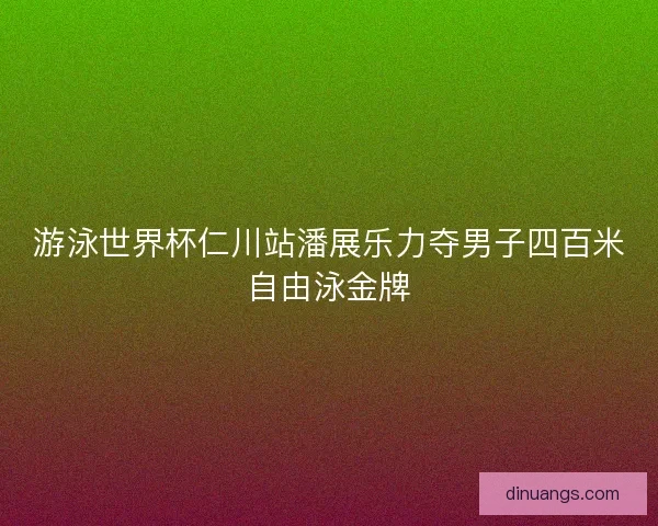 游泳世界杯仁川站潘展乐力夺男子四百米自由泳金牌